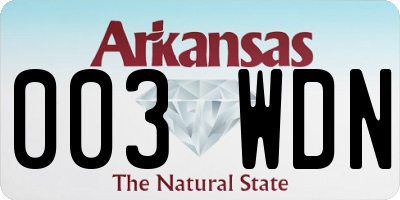 AR license plate 003WDN