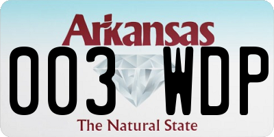 AR license plate 003WDP