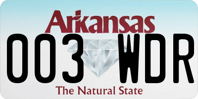 AR license plate 003WDR