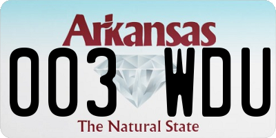 AR license plate 003WDU