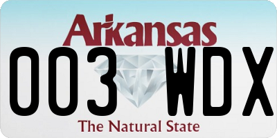AR license plate 003WDX