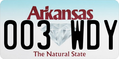 AR license plate 003WDY