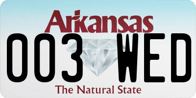 AR license plate 003WED