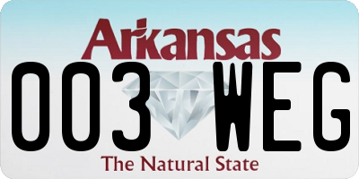 AR license plate 003WEG