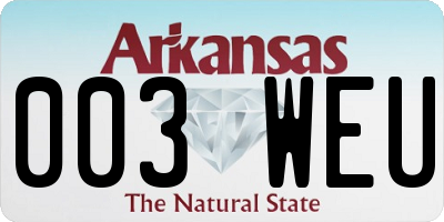 AR license plate 003WEU