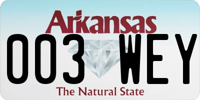 AR license plate 003WEY