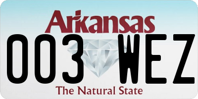 AR license plate 003WEZ