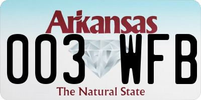 AR license plate 003WFB