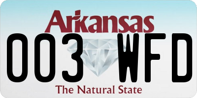 AR license plate 003WFD