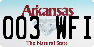AR license plate 003WFI