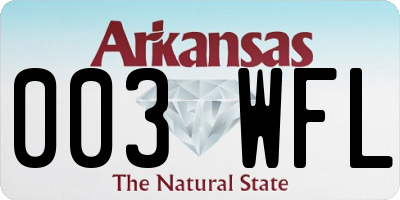 AR license plate 003WFL