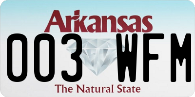 AR license plate 003WFM