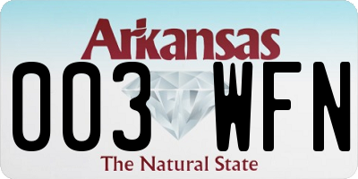 AR license plate 003WFN