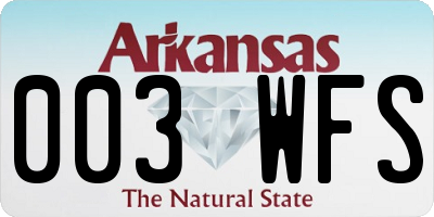 AR license plate 003WFS