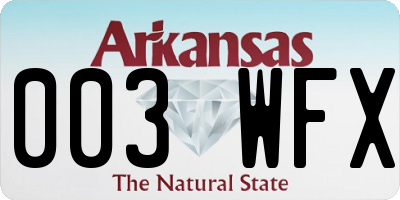 AR license plate 003WFX