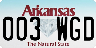 AR license plate 003WGD