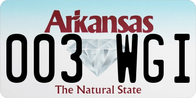 AR license plate 003WGI