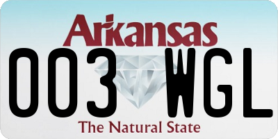 AR license plate 003WGL