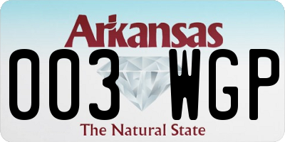 AR license plate 003WGP