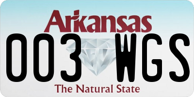 AR license plate 003WGS
