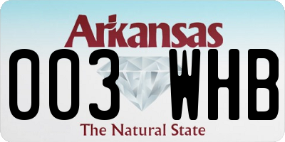 AR license plate 003WHB