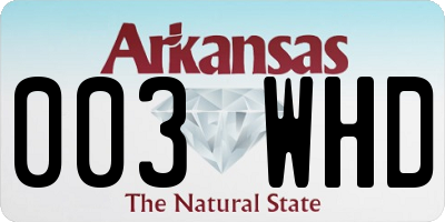AR license plate 003WHD