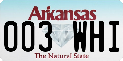 AR license plate 003WHI