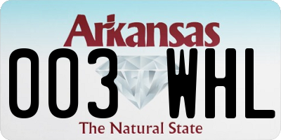 AR license plate 003WHL