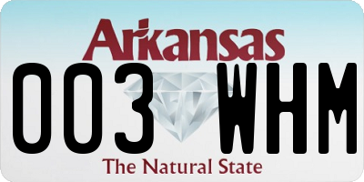 AR license plate 003WHM