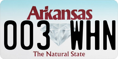 AR license plate 003WHN