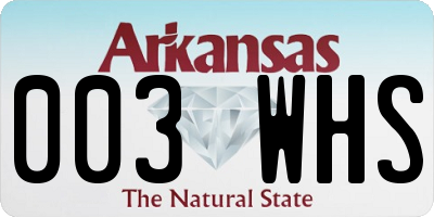 AR license plate 003WHS