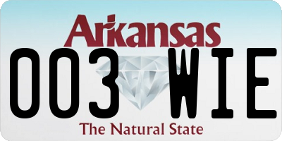 AR license plate 003WIE
