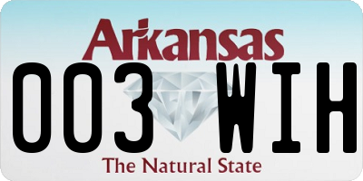 AR license plate 003WIH