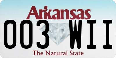 AR license plate 003WII