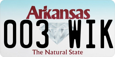 AR license plate 003WIK
