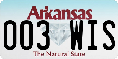 AR license plate 003WIS