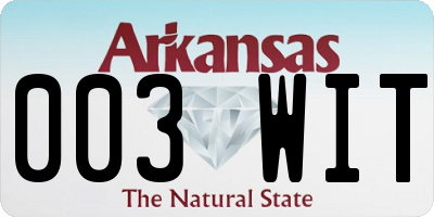 AR license plate 003WIT