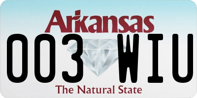 AR license plate 003WIU