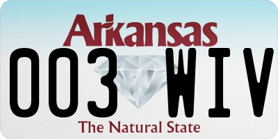 AR license plate 003WIV