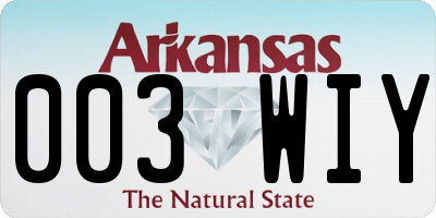 AR license plate 003WIY