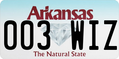 AR license plate 003WIZ