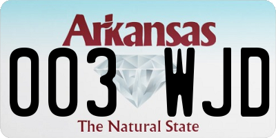 AR license plate 003WJD