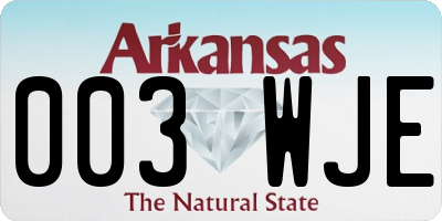 AR license plate 003WJE