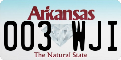 AR license plate 003WJI