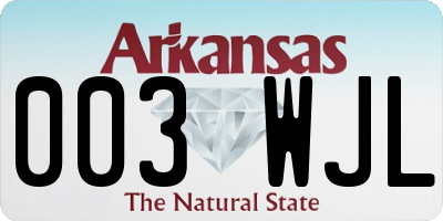 AR license plate 003WJL