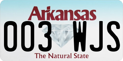 AR license plate 003WJS