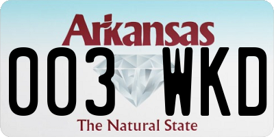 AR license plate 003WKD