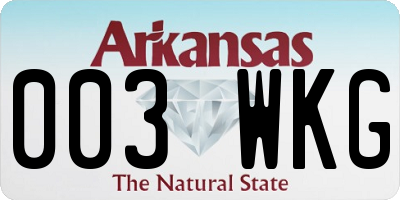 AR license plate 003WKG
