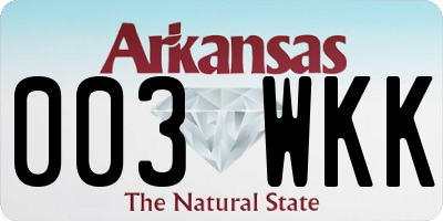 AR license plate 003WKK
