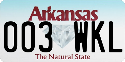 AR license plate 003WKL
